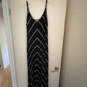 LOFT Black Strappy Maxi Dress